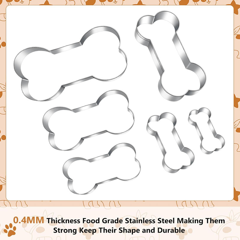 Dog Treats Cutters Set 6 Pieces Dog Cookie Cutter Sets Different Sizes Mini Smal gallery