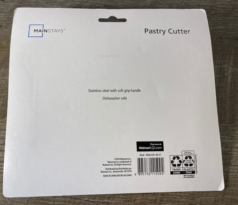 Mainstays Stainless Steel Pastry Cutter with Easy Grip Handle gallery
