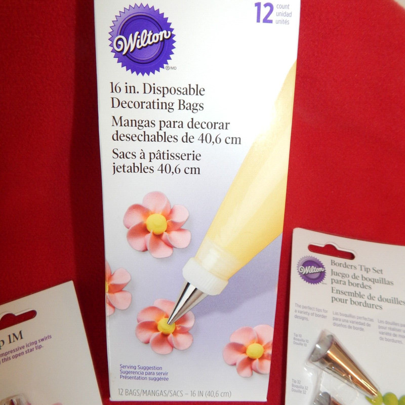 Wilton Cake Decorating Supplies Mixed Lot Bags-Tips-Etc. NIP gallery