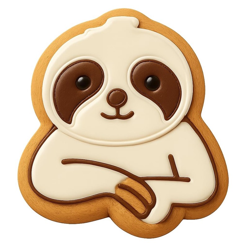 Curious Sloth Cookie Cutter & Stamp - 4x3.8 Fun Kitchen Baking gallery
