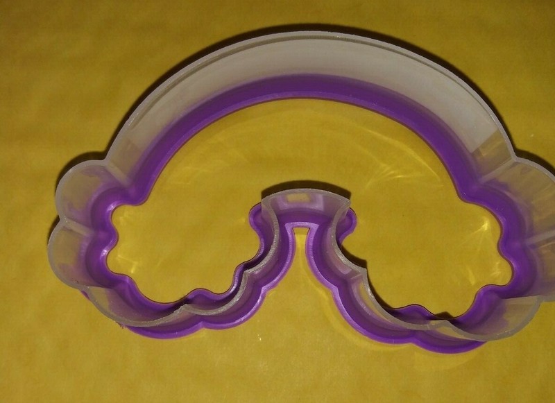Women Owned Gripper Cutter Purple Rainbow/Clouds Cookie Cutter gallery
