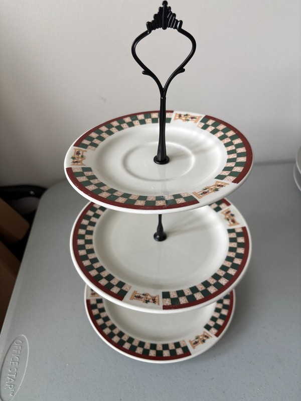 3-Tier Cake Stand Vintage Betty Crocker Plates-Free Shipping! gallery