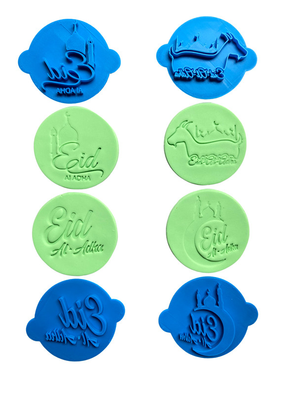 Eid al-adha Cookie Stamps Goat Mosque Moon Islamic Holiday