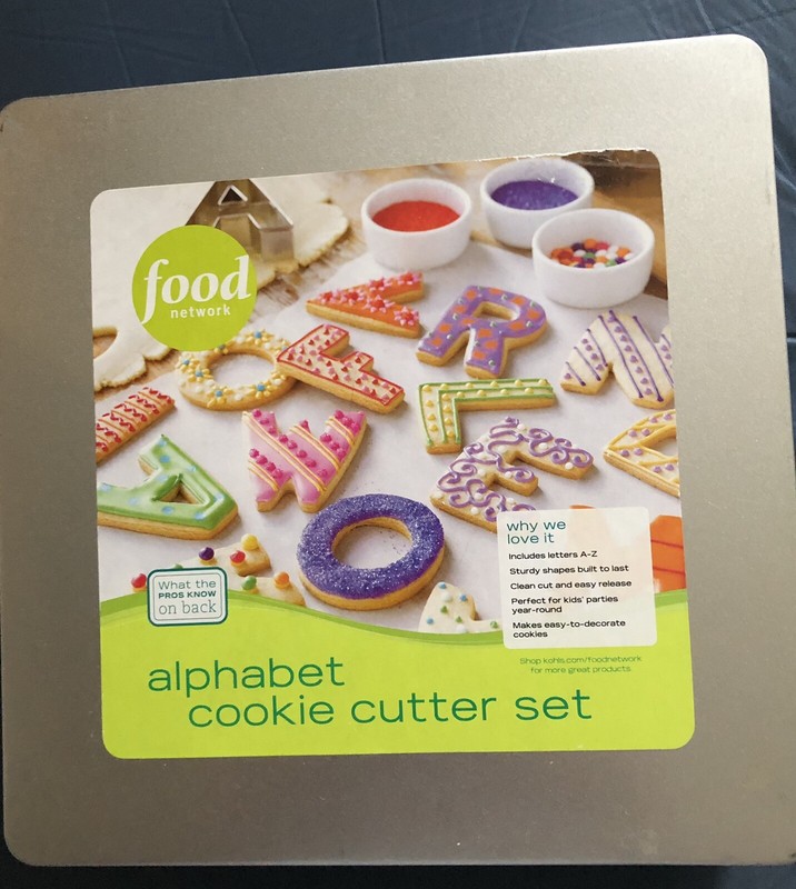 Food Network Alphabet Cookie Sandwich Cutter Set Approx 3” Each