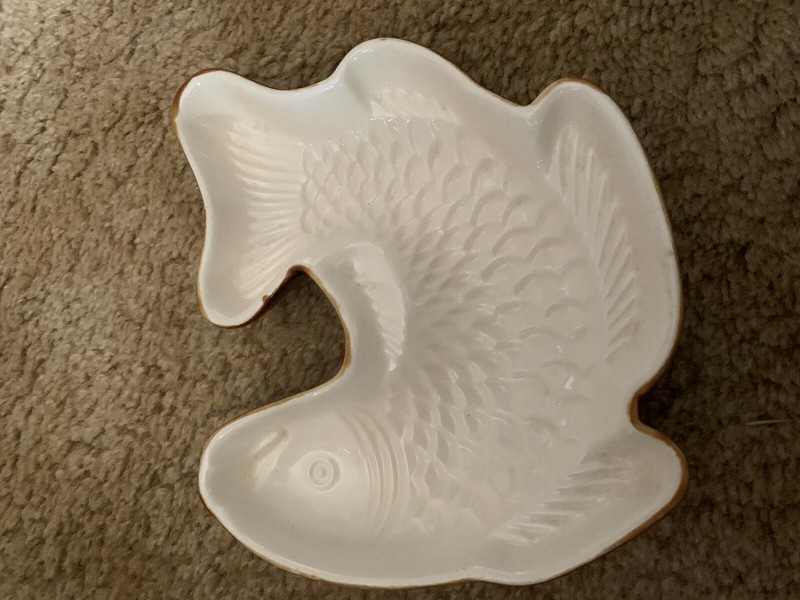 Vintage Ceramic Fish Pudding / Jello / Cake Mold Mould - Made in Luxembourg VGC gallery