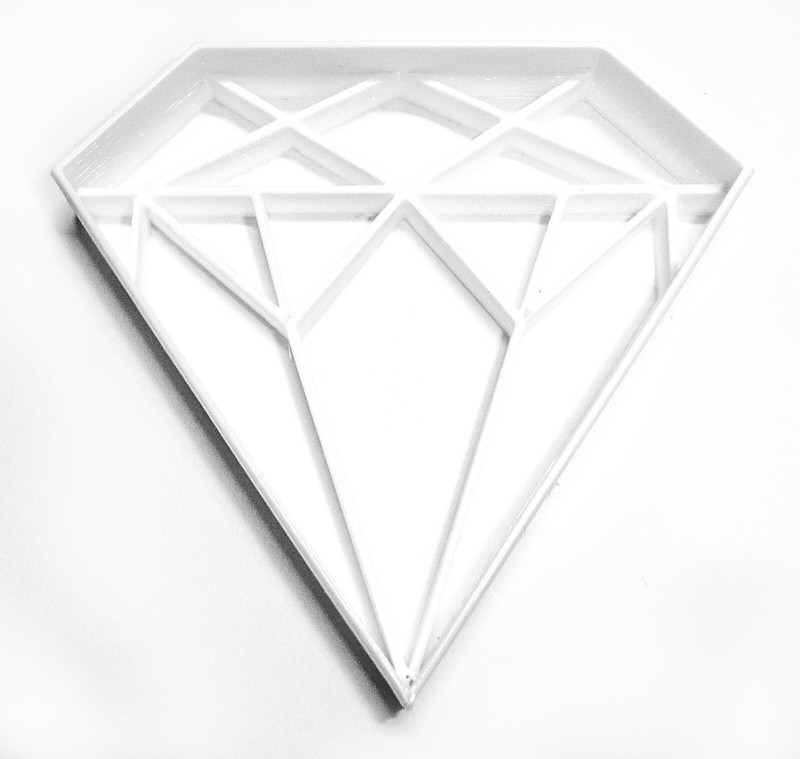 DIAMOND WEDDING ANNIVERSARIES ENGAGEMENT BAKING TOOL COOKIE CUTTER USA PR406L