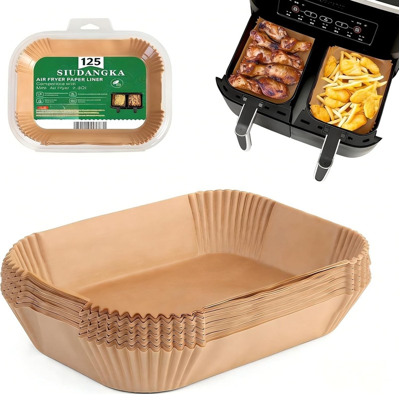 Air Fryer Liners Disposable, 125 pcs Rec Parchment Paper