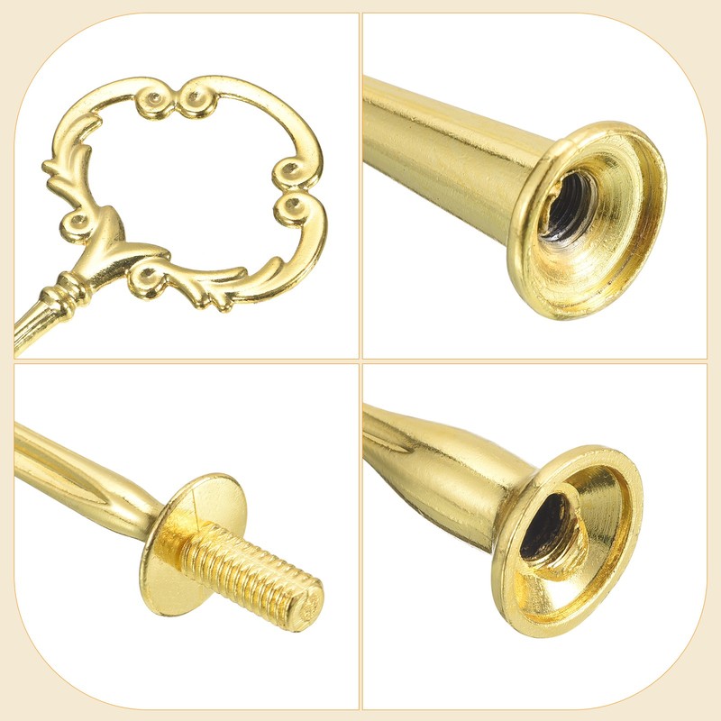 8 Set Cake Tray Stand Handle Plate Hardware 3-Tiers Mini Sunflower Gold gallery