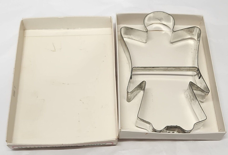 1984 Fox Run Metal Angel Cookie Cutters Holiday Large 7.5" with Box gallery