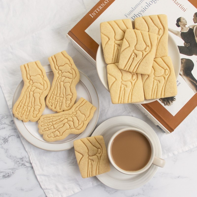 Knee & Foot Bone X-Ray Cookie Cutters Set -Radiology orthopedic anatomy get well gallery