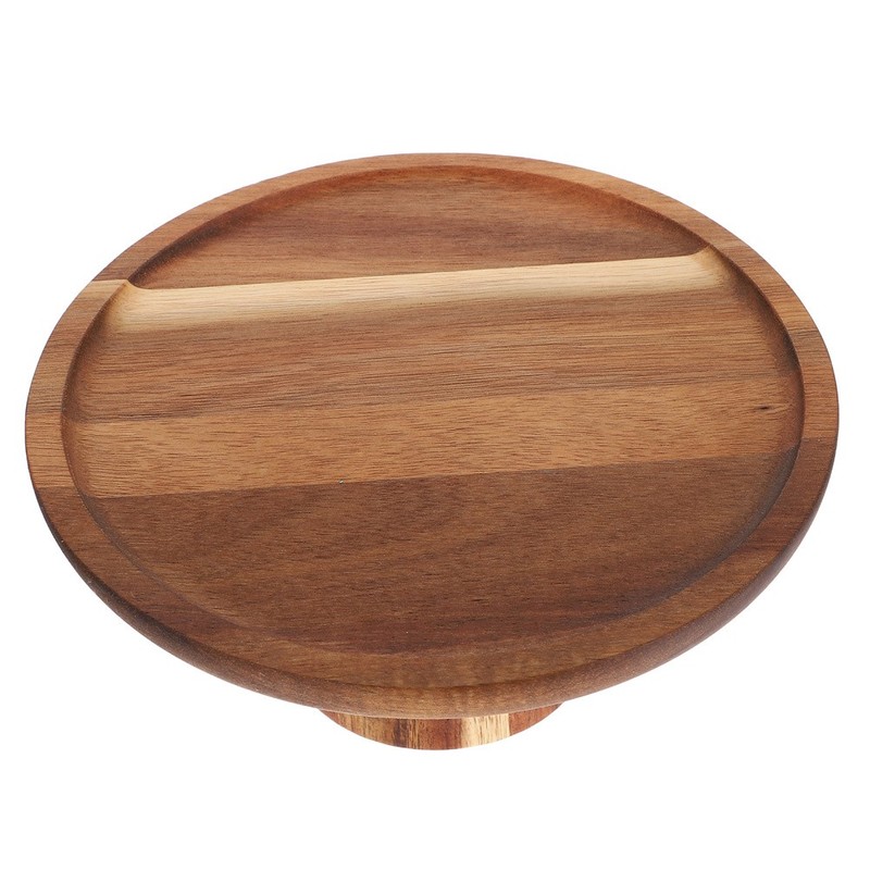 Decorative Cupcake Holder Wood Cake Plate High Base Cake Tray Festival Party