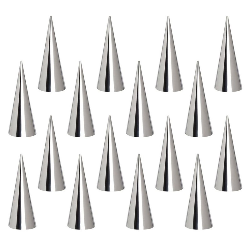 16 PCS Stainless Steel Pastry Cream Horn Molds Cannoli Tubes Small Cones Set gallery
