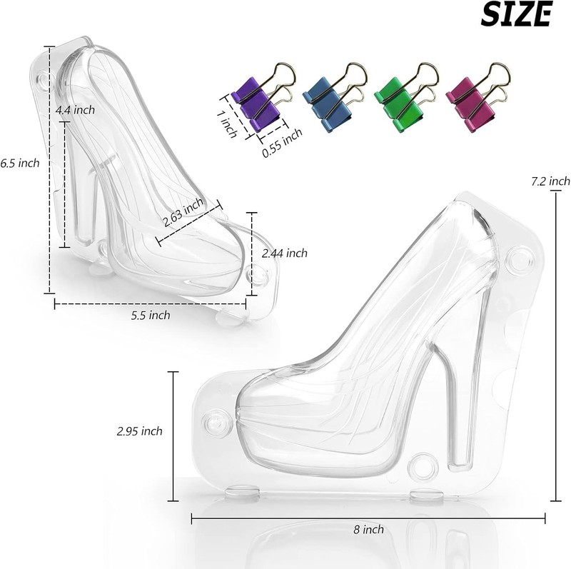 3D High Heel Shoe Molds for Chocolate & Candy - Create Stunning Cake Toppers gallery
