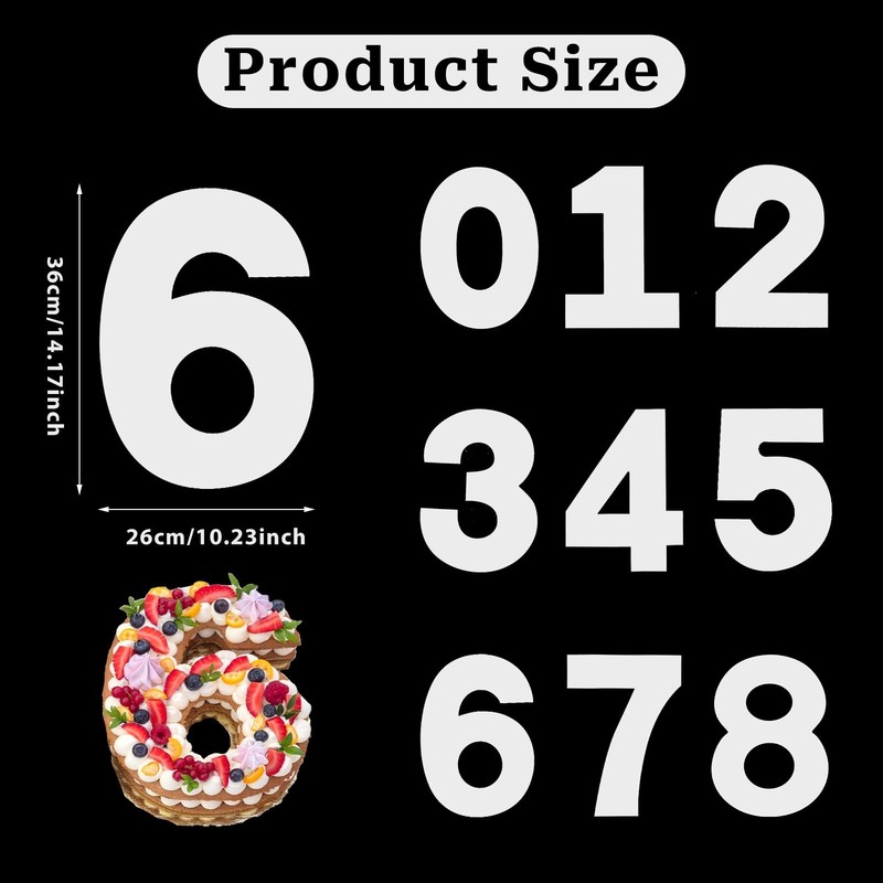 14 Inch Large Size Number Cake Mold Baking Forms Moulds, 9 Pieces 0-8 Cake Numbe gallery