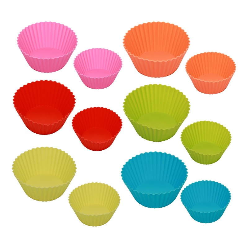Silicone cake mold baking cake mold cake cup 12pc silicone round