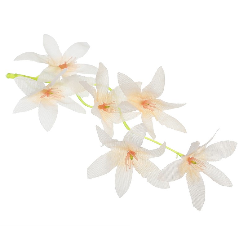 12Pcs 7" Artificial Orchid Flower Floating Candles Simulation Flower Champagne gallery