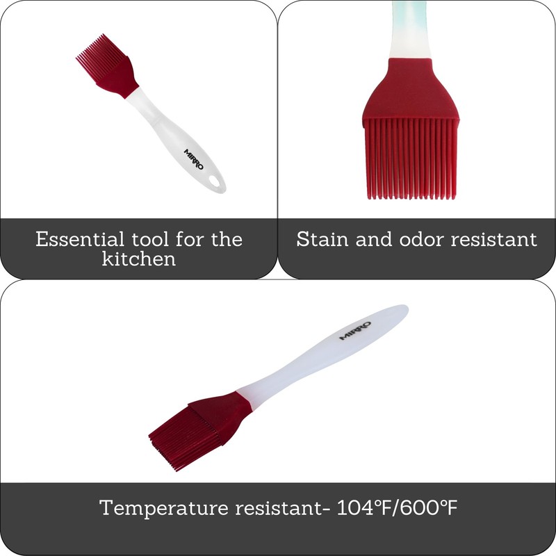 MIRRO Silicone Basting Brush, Red 8.5", gallery
