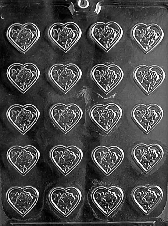 BITE SIZE ROSE HEART MINTS Valentines Chocolate Candy Mold ~ BUY 2 GET 1 FREE!