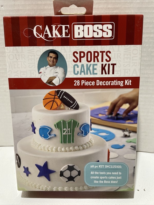 NEW Cake Boss – Sports Cake Kit – 28 Piece Decorating Kit NIB