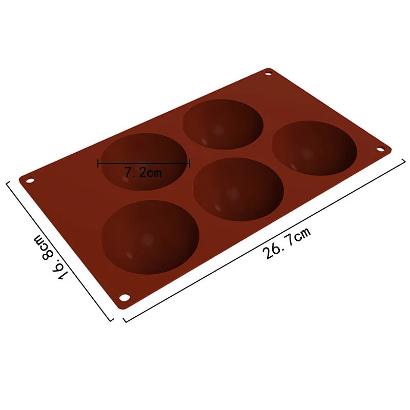 Semi Sphere Silicone Mold for Baking Half Ball Chocolate Candy Dome Mousse Cake gallery