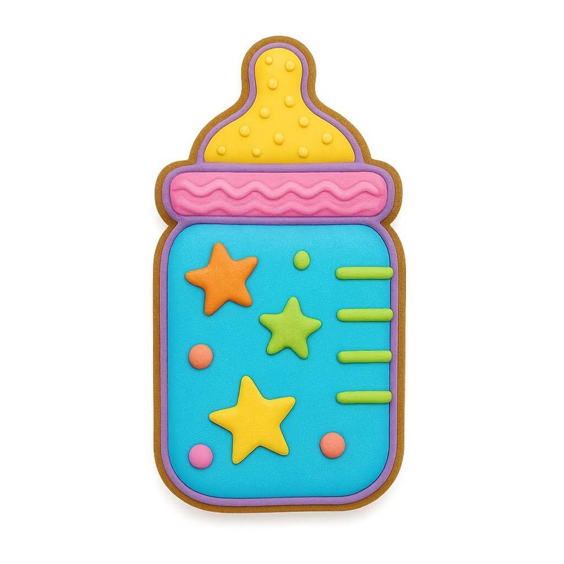 Adorable Baby Bottle Cookie Cutter Set (4", 3", and 2") – (Random Color) gallery
