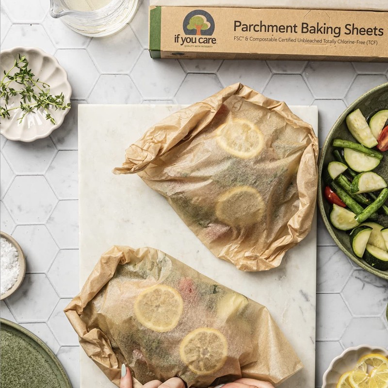 Unbleached Parchment Paper Baking Sheets - 12 Pack Precut Liners, Greaseproof, S gallery