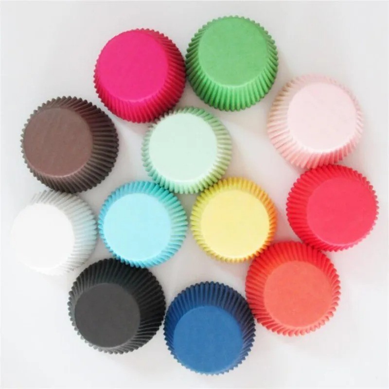 100Pcs Candy Color Cupcake Paper Liners Muffin Cases Baking Cups for Cupcakes