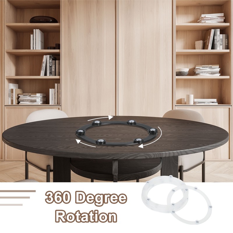 6Pcs 4 Inch Rotating Swivel Stand with Steel Ball Bearings, White, 5 Balls gallery