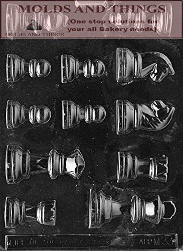 Chess Pieces Checker Board Chocolate Candy Mold Baking Maker Instructions