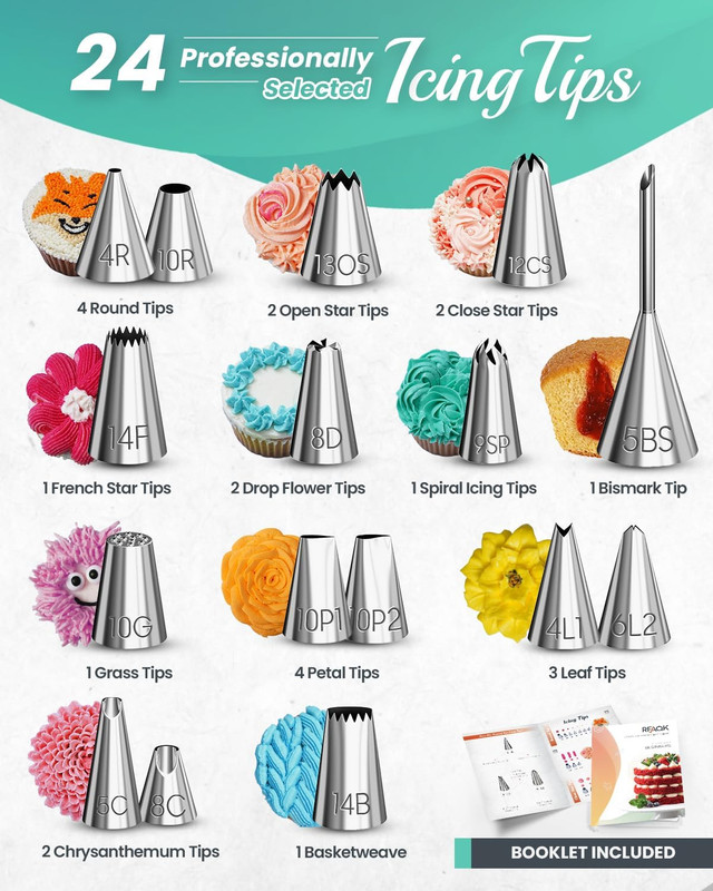 90Pcs Cake Decorating Kit with Leveler, Baking Supplies Gift Includes Cake Stand gallery