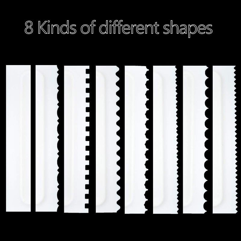 10 Inch White Cake Scraper Decorating Comb Icing Smoother Mousse Tool gallery