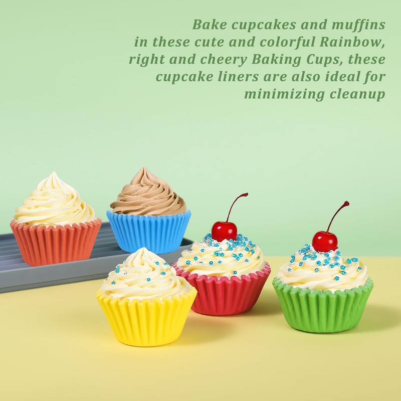 Paper Cupcake Liners Standard Size Food-grade Wrapper Greaseproof for baking gallery