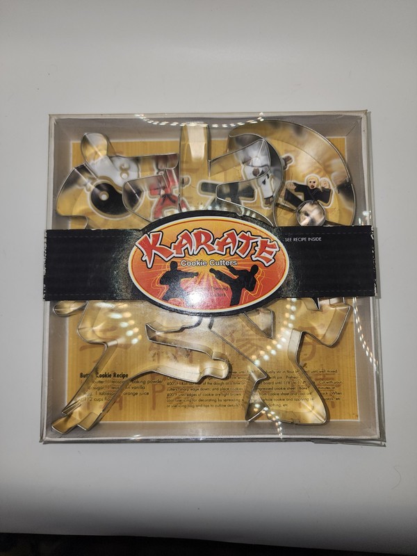 NEW 5 piece metal Karate Theme Cookie Cutter Set