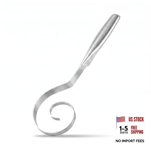 Seamless Stainless Steel Dough Whisk, Dutch Style Danish Dough Whisk for