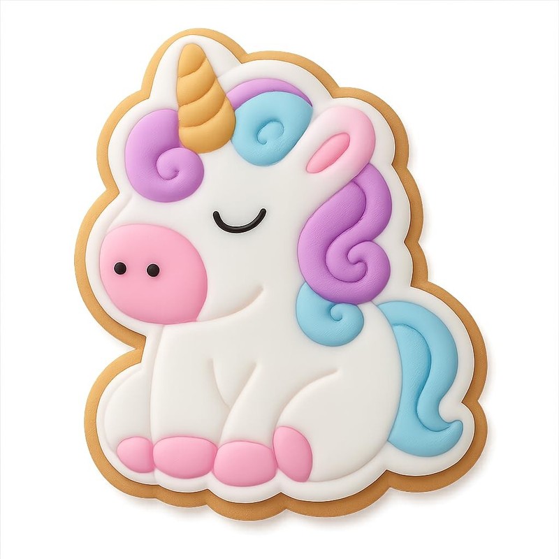Dreamy Unicorn Plushy Cookie Cutter & Stamp - 3.2x4 gallery