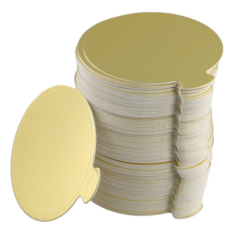 Round Golden Cardboard Cake Base, Mousse Cake Plate, 100 Pieces Cake 3800