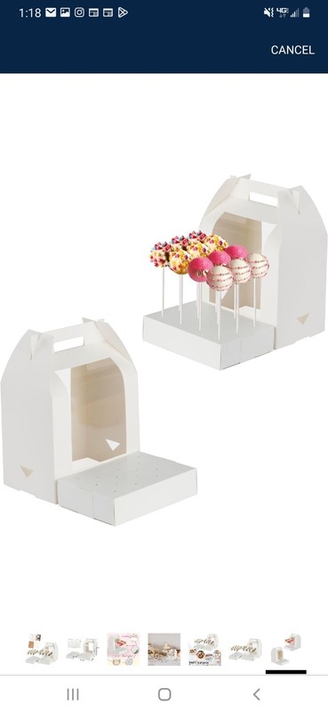 Cake pop boxes 4 pcs Cakesicle Packaging Boxes for Cake pop and Cakesicle Sta... gallery