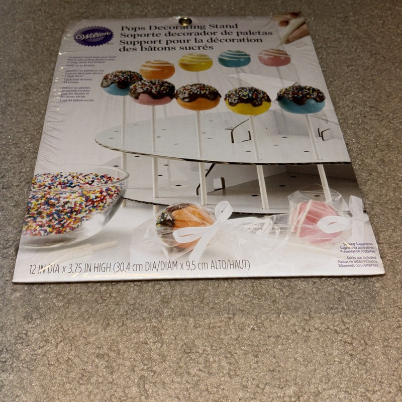 Wilton Cake Pops Decorating Display Stand 12 inches Wide holds 44, New Sealed gallery