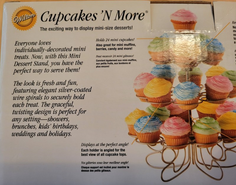 Wilton Cupcakes 'n More Mini Dessert Stand 307-250 Holds 24 Mini Cupcakes NIB gallery