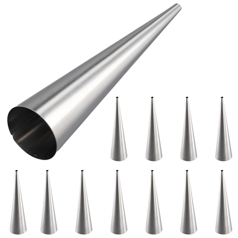 Cream Horn Molds 12Pcs Size Baking Cones Stainless Steel Roll Horn Forms8177
