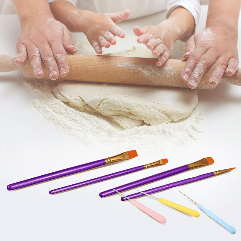 24 Pieces Cookie Decorating Fondant Cake Decorating Tool Set Include Brushes Sug gallery
