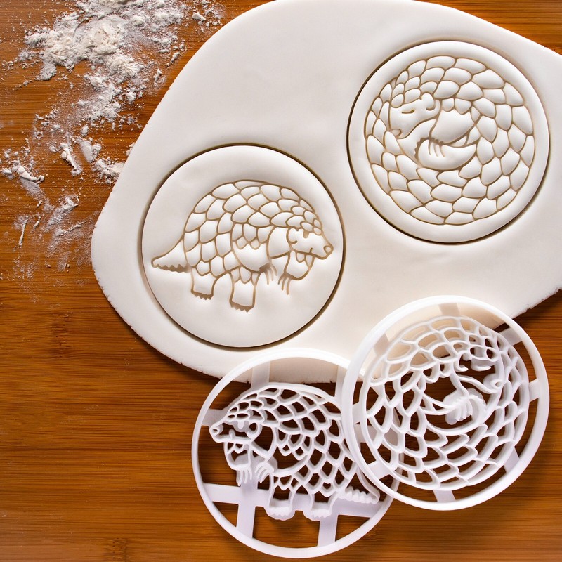 Pangolin Cookie Cutters Set – wildlife animal conservation safari zoo anteater