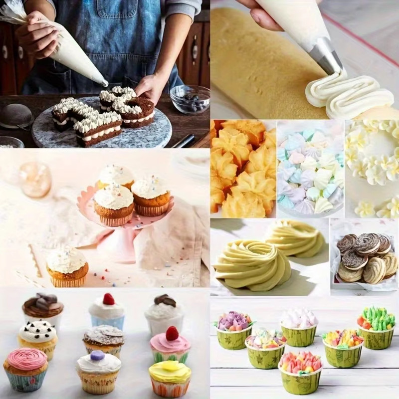 100PCS Disposable Pastry Bags, Extra Strong&Leak-Proof Piping Bags for Cake Deco gallery