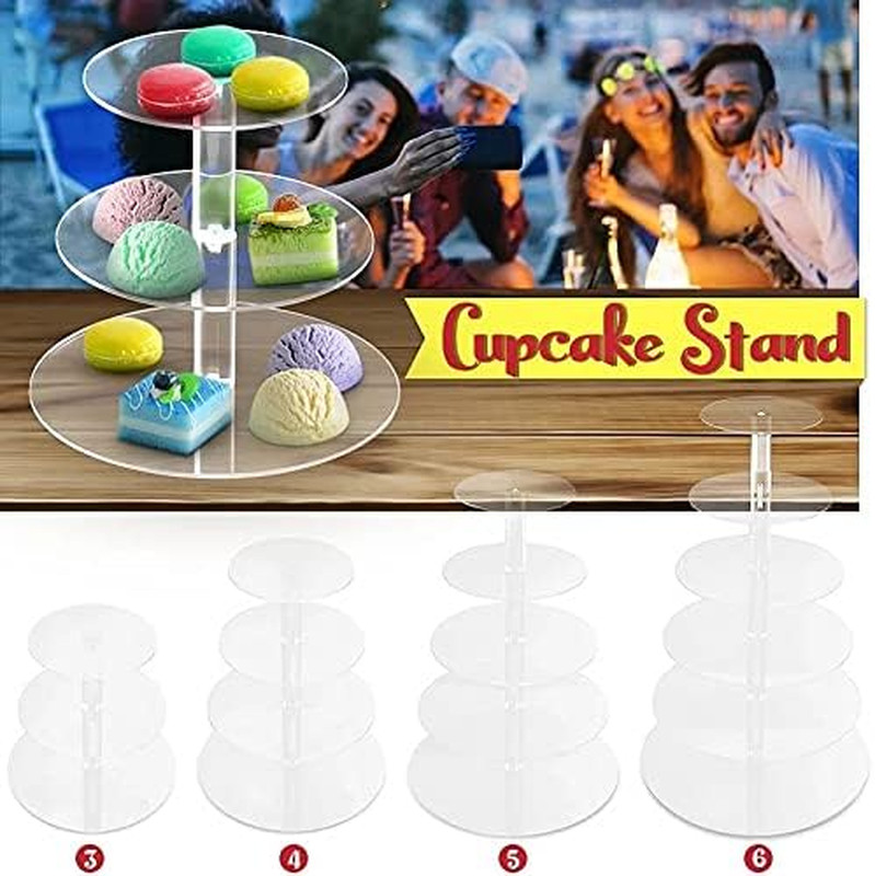 7-Tier Acrylic Cupcake Stand for Weddings and Events Display gallery