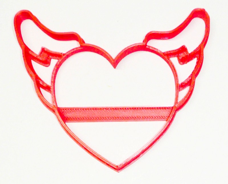 HEART WITH ANGEL WINGS LOVE MEMORIAL TATTOO VALENTINES COOKIE CUTTER USA PR3324