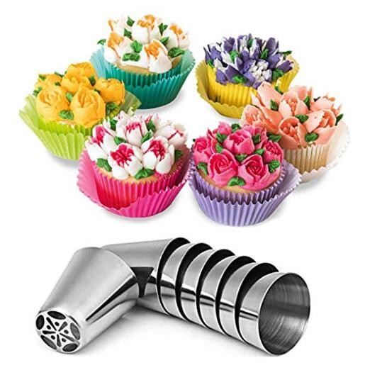 Russian Piping Tips Cake Decorating Complete Set, WOWDECOR 24pcs Baking gallery