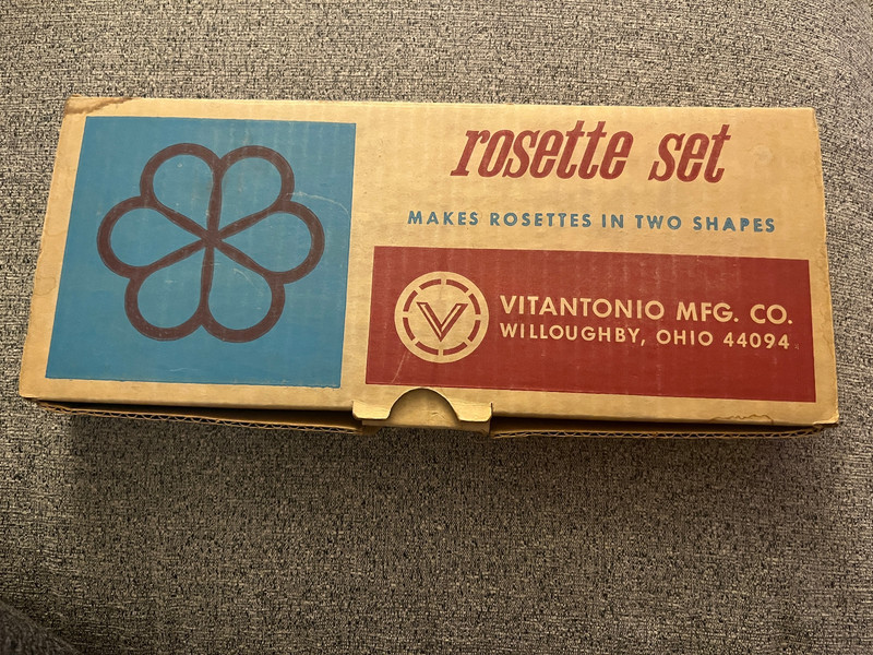 Vintage Vitantonio Rosette Set No. 189 Makes 2 Differnet Shaped Rosettes NEW NOS