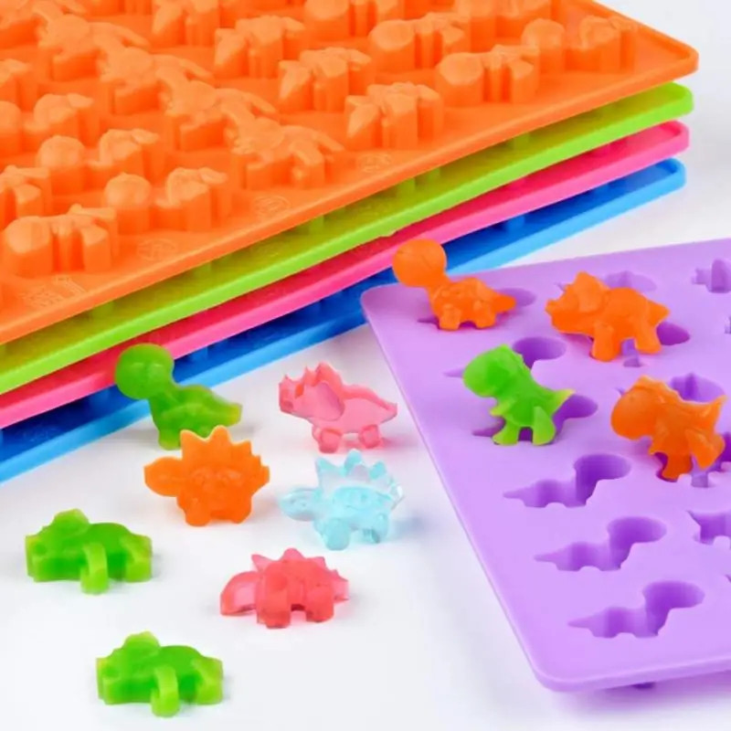 48-Cavity Dinosaur Chocolate Mold Dinosaur Shell Silicone Candy Mold with gallery