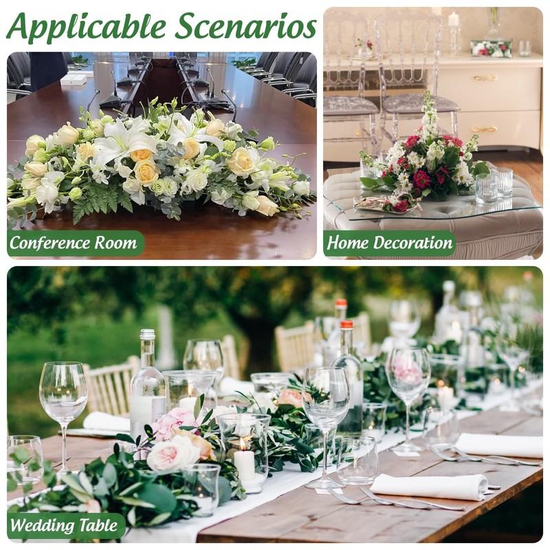 Garneck 10Pcs Green Floral Trays for Flower 26.00x12.00x4.00cm, gallery