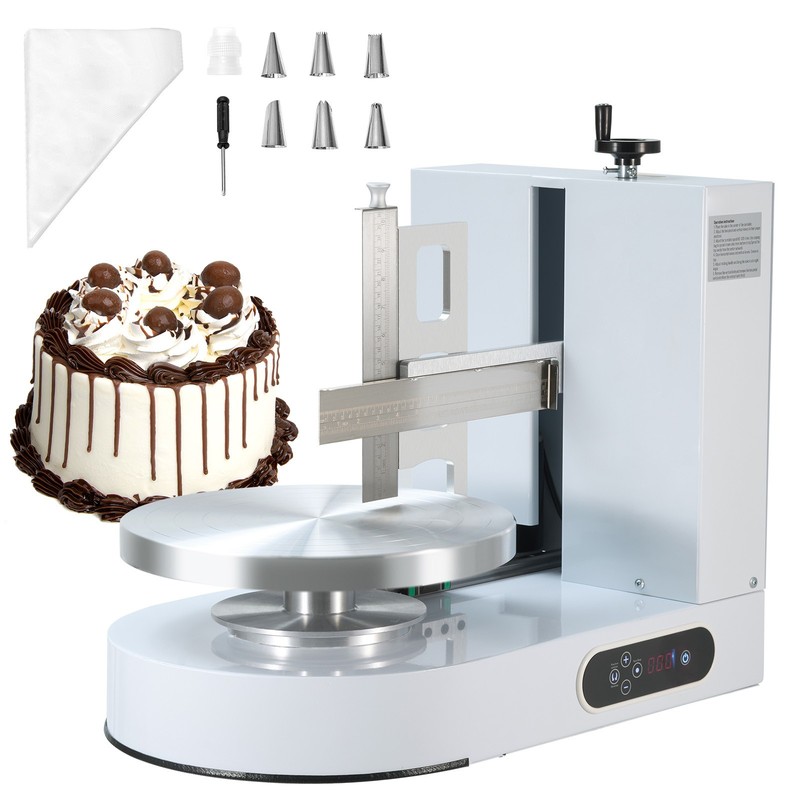 Uimoso Automatic Cake Icing Machine for Cakes Ranging from 6″ to 14″ – White